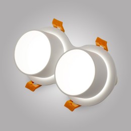 Встраиваемый двойной точечный светильник AM472/2 SAND WH GU10