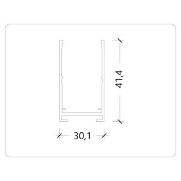 Накладной трековый широпровод белый 2M, AM541 2M WH SMART