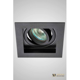 Поворотный встраиваемый точечный светильник AM Group AM165 BK
