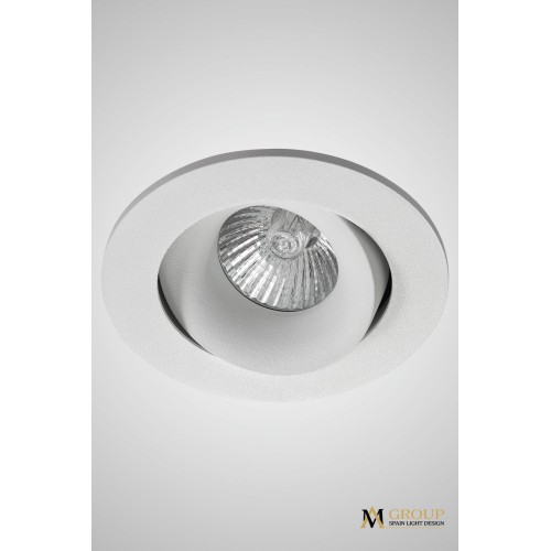 Поворотный встраиваемый точечный светильник AM Group AM129 WH