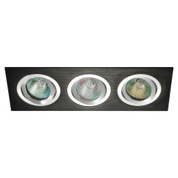 Встраиваемый тройной точечный светильник AM Group AM128 BK-CH