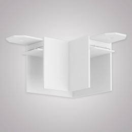 Угловой соединитель горизонтальный для накладного шинопровода белый, AM543 WH SMART