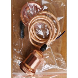 Патрон E27 медный с ретро проводом AM Group