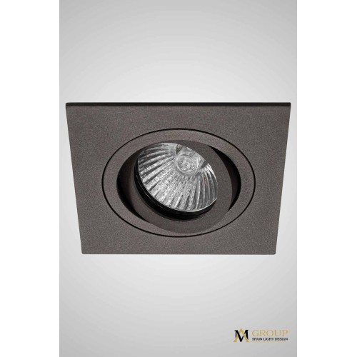 Поворотный встраиваемый точечный светильник AM Group AM124 BK-BK