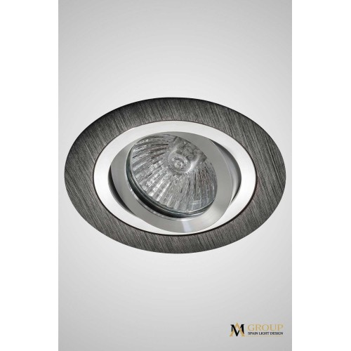 Поворотный встраиваемый точечный светильник AM Group AM122 BK-CH