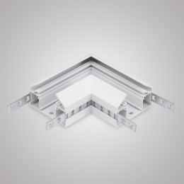 Угловой соединитель горизонтальный для Трекового шинопровода + Закладного профиля белый для натяжного потолка ПВХ 220V SMART, AM540 WH SMART