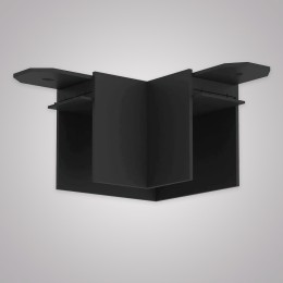 Угловой соединитель горизонтальный для накладного шинопровода черный, AM543 BK SMART